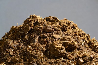 Pile of Wet Soil with Straw