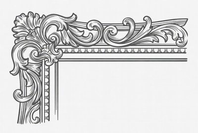 Ornate Victorian Frame Corner