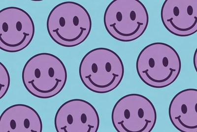 Purple Smiley Faces Pattern