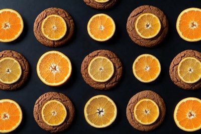 Orange Slices and Cookies Grid