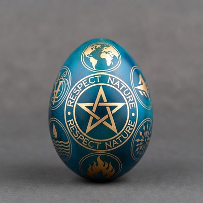 Respect Nature Decorated Easter Egg