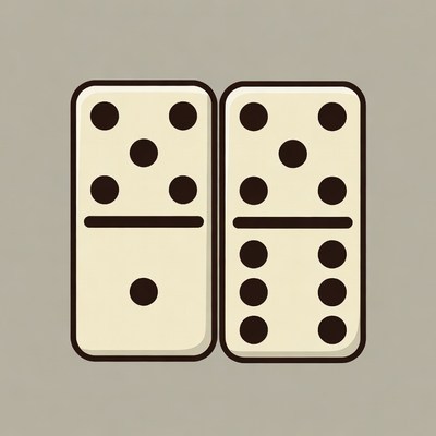 Two Domino Tiles Illustration