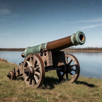 Vintage Cannon on Riverside Grass