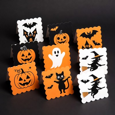 Halloween Clipart Cards Assortment