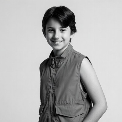 Smiling boy in vest