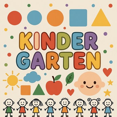 Kindergarten Kids with Shapes and Toys
