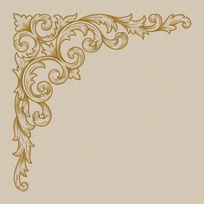 Ornate Golden Corner Design