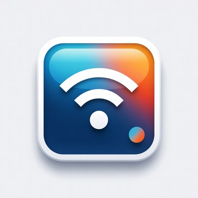 Glossy WiFi Signal Icon