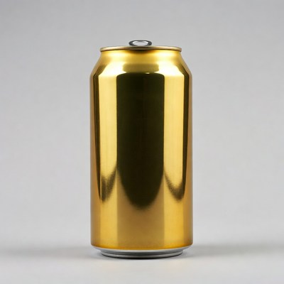 Shiny Gold Aluminum Can