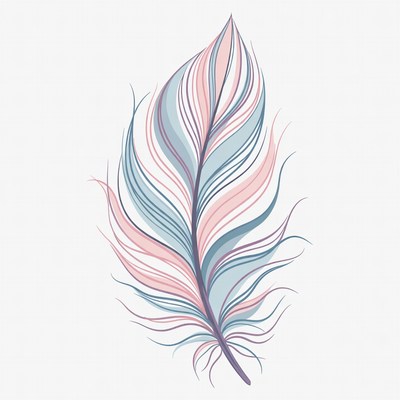 Colorful Feather Illustration