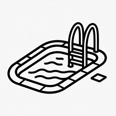 Swimming Pool with Ladder Icon