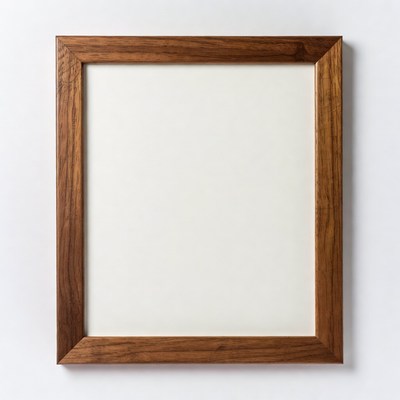 Empty Walnut Wood Picture Frame