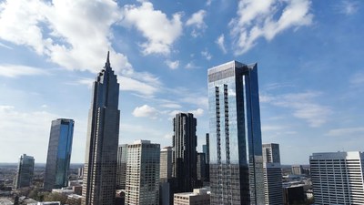 Downtown Skyscrapers Under Blue Sky