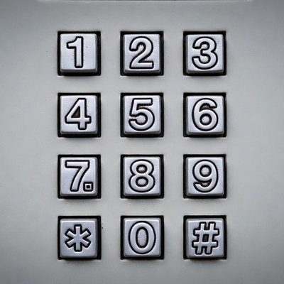 Silver Numeric Keypad Buttons