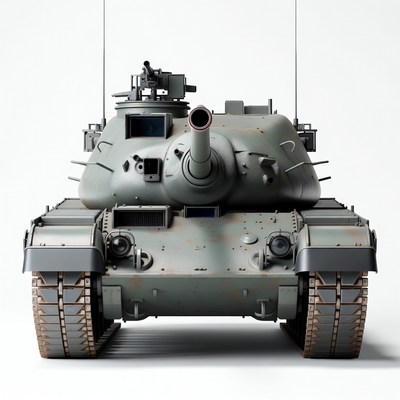 Front view of M48 Patton tank
