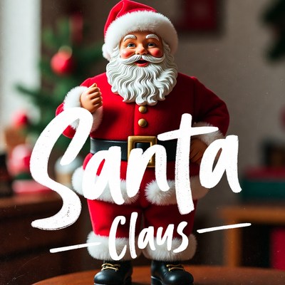 Smiling Santa Claus with Christmas Tree