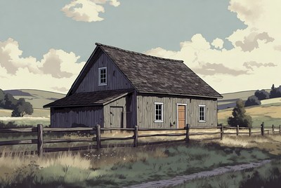 Rustic Barn House in Countryside