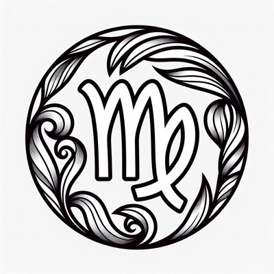 Virgo Zodiac Symbol Illustration
