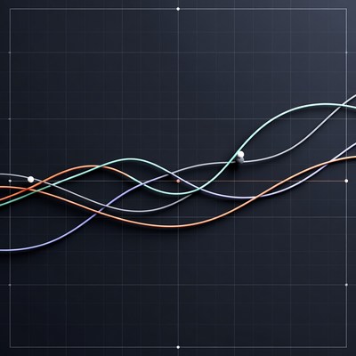 Colorful Line Graph Chart