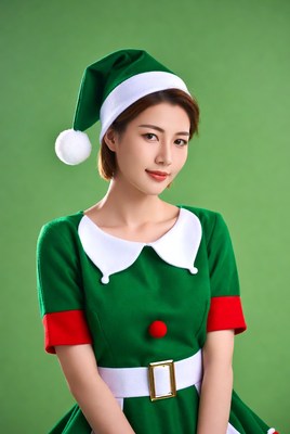 Asian woman in elf costume
