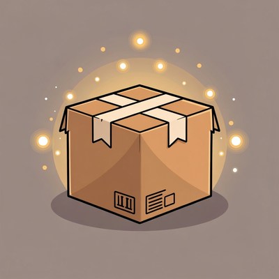 Shiny Gift Box Illustration