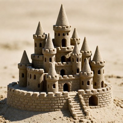 Sandcastle on Beach