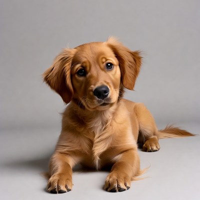 Golden Retriever Puppy Lying Down