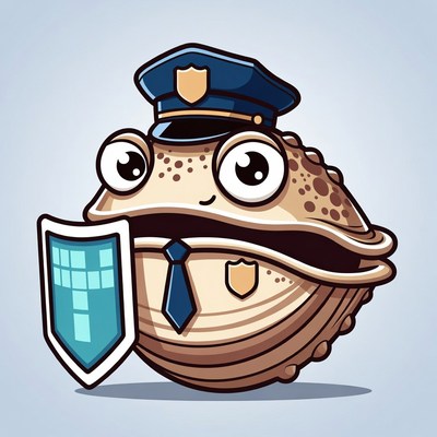 Cartoon Police Crab with Shield