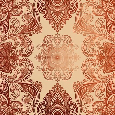 Red Ornate Mandala Pattern