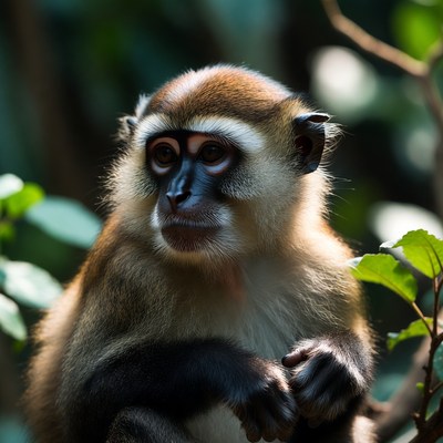 De Brazza's Monkey in Jungle