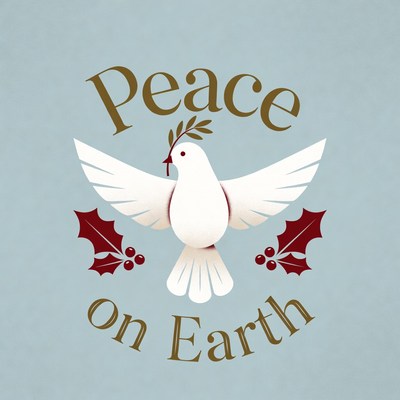 Peace on Earth Dove Illustration