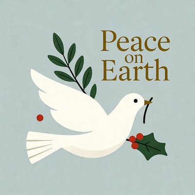 Peace on Earth Dove Illustration