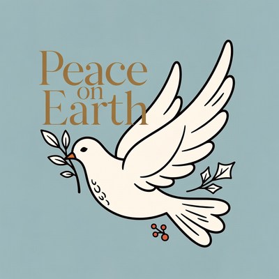 Peace on Earth Dove Illustration