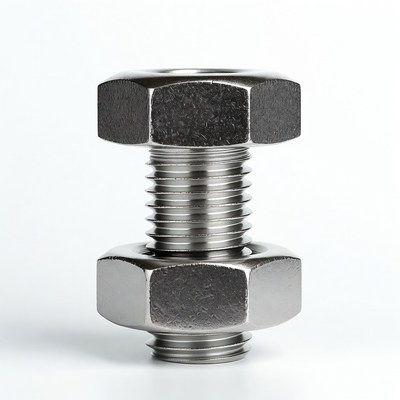 Shiny Steel Bolt and Nut