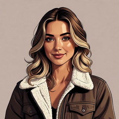 Woman in fur-lined jacket portrait