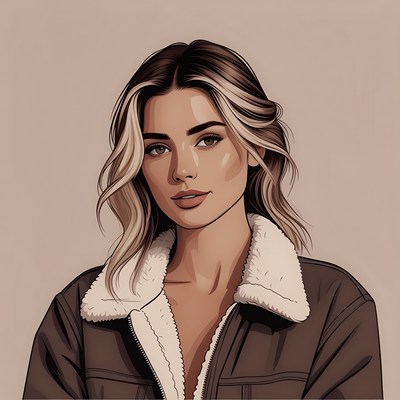 Woman in fur collar jacket