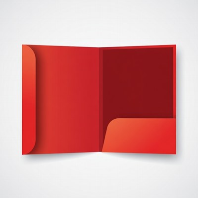 Open Red Folder Illustration