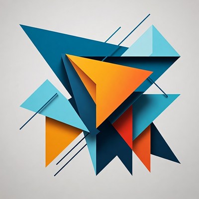 Abstract Geometric Triangles Design