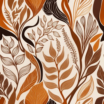 Abstract autumn leaves pattern