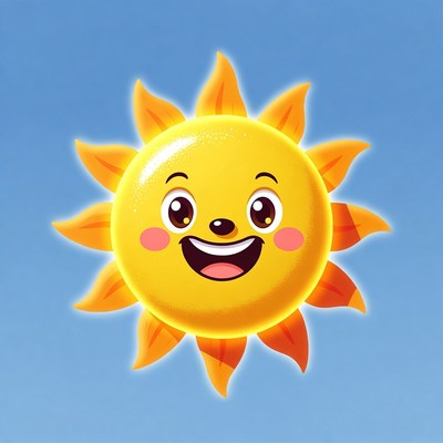 Smiling Cartoon Sun