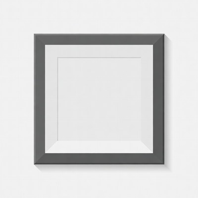 Empty White Picture Frame