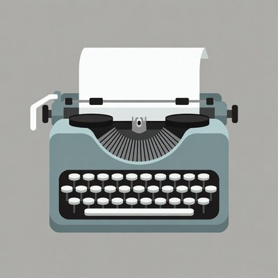 Vintage Typewriter with Paper