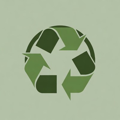 Green Recycling Symbol Icon