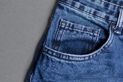 Blue Jeans Pocket Closeup