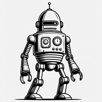 Standing Robot Illustration