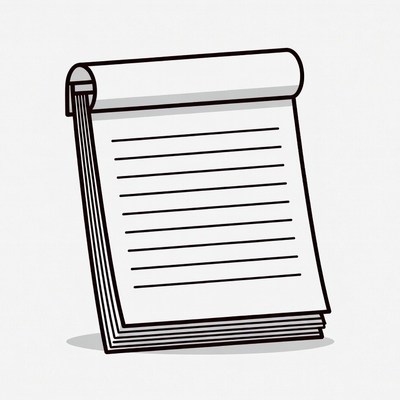 Open Spiral Notebook Illustration