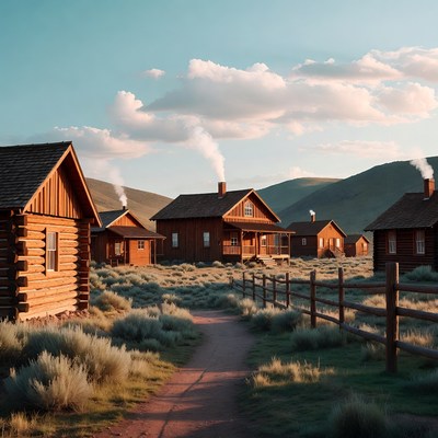 Log Cabins in Mountain Valley