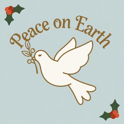 Peace on Earth Dove Illustration