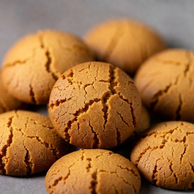 Stack of Golden Cracked Cookies