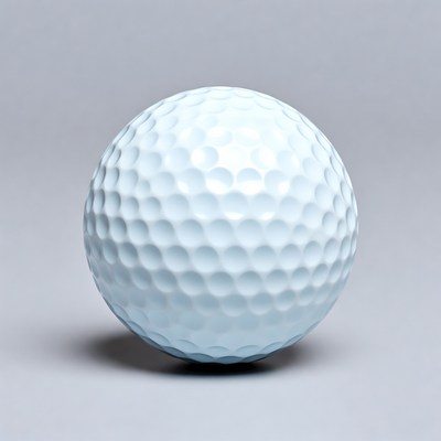 White golf ball isolated
